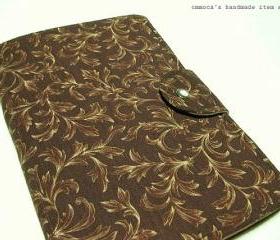 Daily Organizer - Antique Brown Paisley with two padded pockets