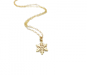 Small Snowflake Necklace - Holiday - Christmas - Snowflake