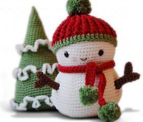 Amigurumi Pattern - Frosty the Snowman and Christmas Tree