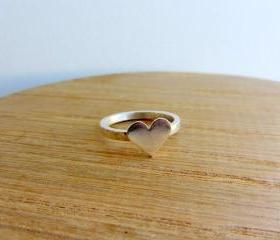 Sterling silver heart ring, love anniversary gift, bridesmaid, wedding