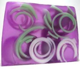 Lavender Swirly Curly Handmade soap, apothecary lavender fragrance, herbal soap