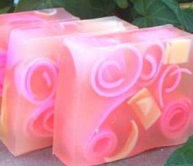 Plumeria Handmade Swirly Curly Soap