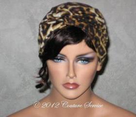 Handmade Twist Fashion Turban - Black, Gold, Animal Print