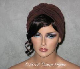 Handmade Twist Fashion Turban -Dark Brown