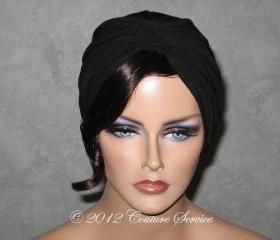 Made to Order Twist Fashion Turban -Black