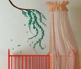 Weeping Willow Branch Vinyl Wall Decal 22088