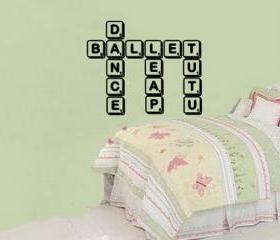 Ballet Dance Scrabble Tile Wall Decal 22154