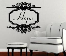 Hope Vintage Look Sign Frame Vinyl Wall Decal 22198
