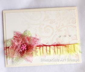 Poinsettia Joy Christmas Greeting Card (Blank Inside) by The Leaf Studio. FREE shipping.