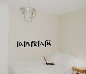 Dream Grunge Scrabble Tile Vinyl Wall Decal 22142