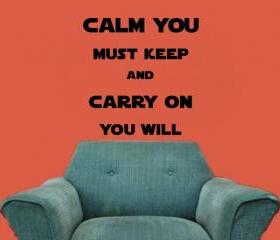 Calm You Must Keep Carry On You Will Vinyl Wall Decal Option 2 22192