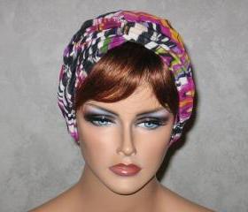 Handmade Twist Fashion Turban -Moss Green and Magenta Multicolored Frequency