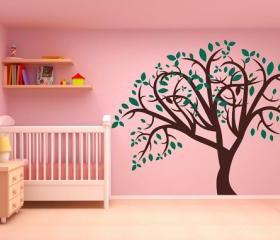 Large Tree with Leaves Vinyl Wall Decal Mural 22175