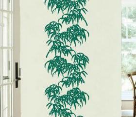 Tall Bamboo Leaves Vinyl Wall Decal 22090