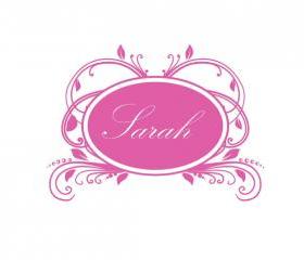 Custom Personalized Baby Nursery Script Name Vinyl Wall Decal Elegant Vintage Frame 1 30"Wx21"H 22178