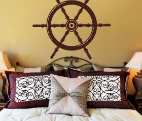 Nautical Ships Wheel Vinyl Wall Decal 22093