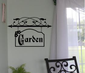 Garden Sign Vinyl Wall Decal 22128