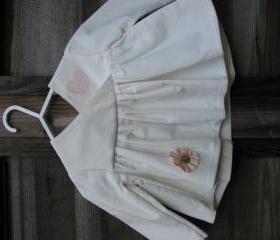 Baby girls cream cord dress/top