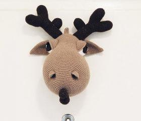 Hogar the Moose - Amigurumi Moose Crochet Pattern - Crochet Wall Decor - Faux Taxidermy