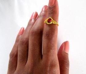 Crystal Mid Knuckle Ring, Custom Jewellery, Pick your crystal