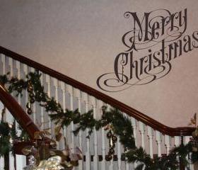 Wall Decal Merry Christmas Removable Vinyl Wall Decal 22117