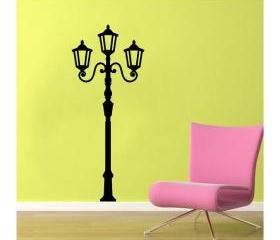 Wall Decal Lamp Light Post Tall Vinyl Wall Decal 22115
