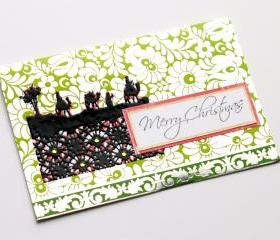 Altered Christmas Card by The Leaf Studio. FREE shipping