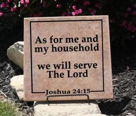 Bible Scripture Vinyl As For Me and My Household We Will Serve The Lord Tile or Wall Decal 22002