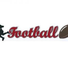 Custom Football Title Extra Large Die Cut Paper Piecing Scrapbook Embellishment 16099