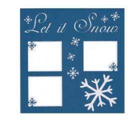 Let it Snow 12x12 Die Cut Double Layer Scrapbook Page Layout 5002