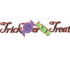 Die Cut Trick or Treat Scrapbook Embellishment 5027