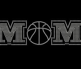 Basketball Mom Rhinestone Transfer Bling 34043
