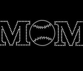 Mom Baseball Rhinestone Transfer 34040