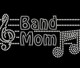 Band Mom Rhinestone Transfer 34037