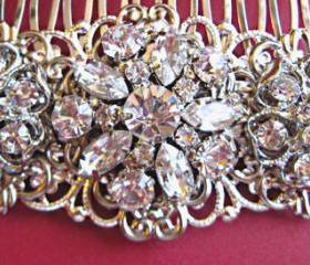 Wedding hair comb, bridal accessories, Crystal Hair Comb, Vintage Style Hair Piece, Blooming Collection