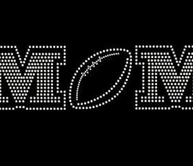 Football Mom Rhinestone Transfer Bling 34044