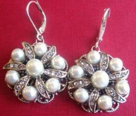 Wedding Jewelry, Pear Earrings, Glamorous