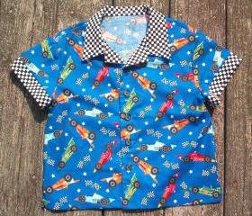 Boys race car shirt Size 5 to 6