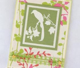 Bird on Branch Handmade Greeting Card (Blank Inside) by The Leaf Studio. FREE shipping.