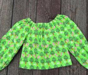 Girls holiday peasant top Size 3
