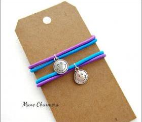 Mane Charmers - Happy Face - Set of 2 - Elastic Hair Ties 