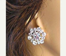 Wedding Earrings, Post Stud Earrings,Diamond Sparkle