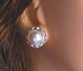 Wedding Earrings, Pearl Earrings,"Radiant" collection, Holiday Party Jewelry, Gift for her, Christmas stocking