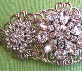 Wedding hair Barrette, Sparkling flowers, bridal hair accessories