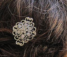 Wedding accessories, Hair Comb Set, Bridal Accessory, Crystal, Rhinestone, Silver