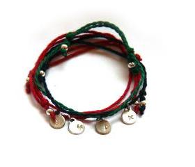 1 handmade - sign bracelet or necklace - handmade sterling silver 925 pendant on linen thread- Choose Any
