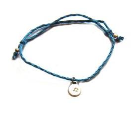 STAR - protection - amulet bracelet or necklace- handmade sterling silver 925 pendant on colorfull linen thread