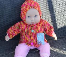 Made to order/Handmade a baby sweater for a newborn with a hoddie