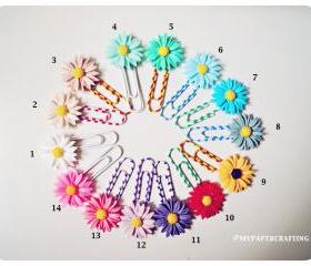 Resin Flower Cameo Paper Clip