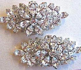 Weddings, Accessories, Hair, vintage style ,bobby pins ,crystal ,silver bridal ,brides maids ,hair pin set, clear crystal ,wedding accessory, bridal accessories, bridal hair ,crystal and silver ,party jewelry
